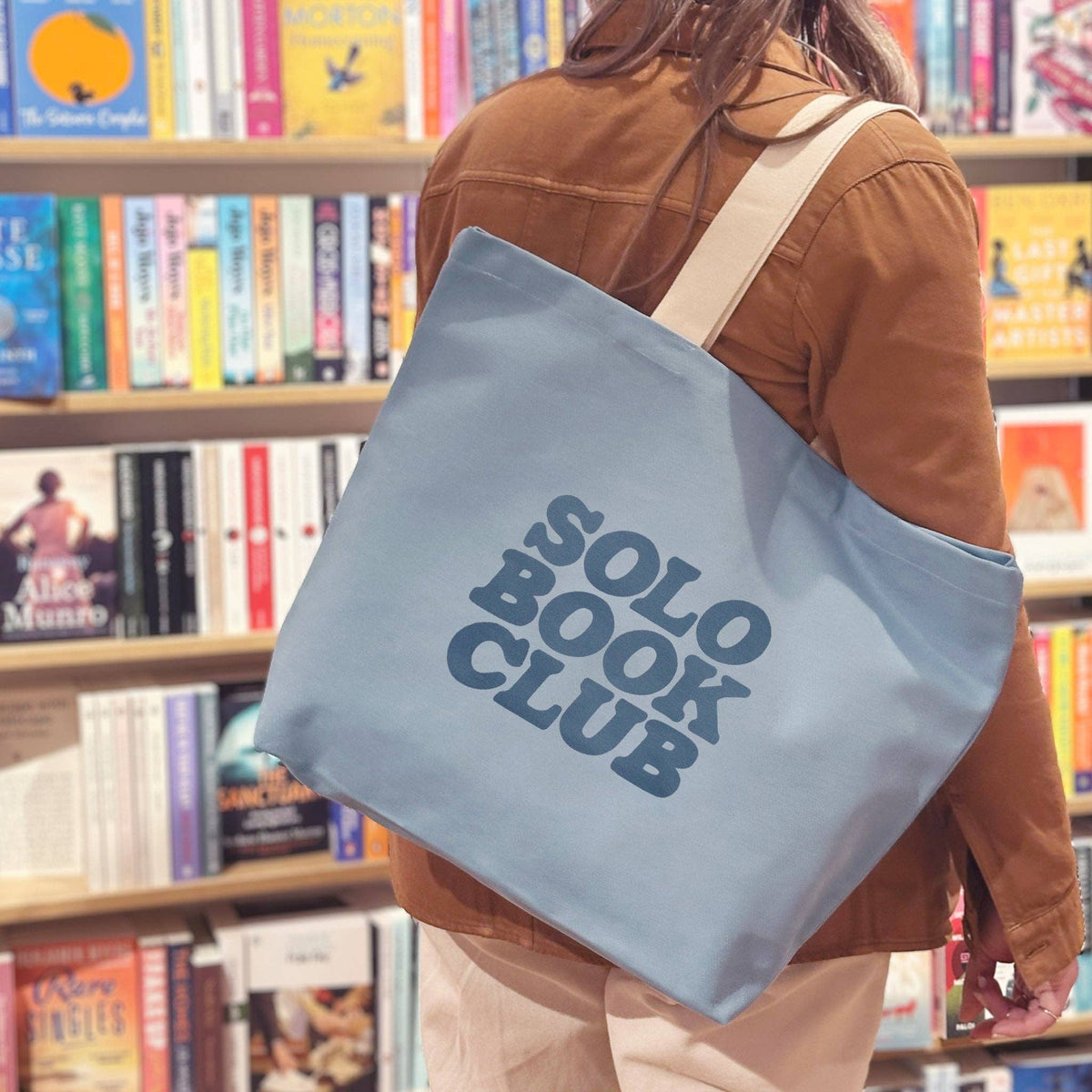 Solo Book Club - Light Blue Canvas Tote Bag