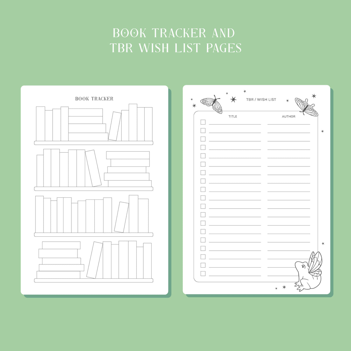 Whimsical Reading Journal – Literary 50 Book Review Notebook