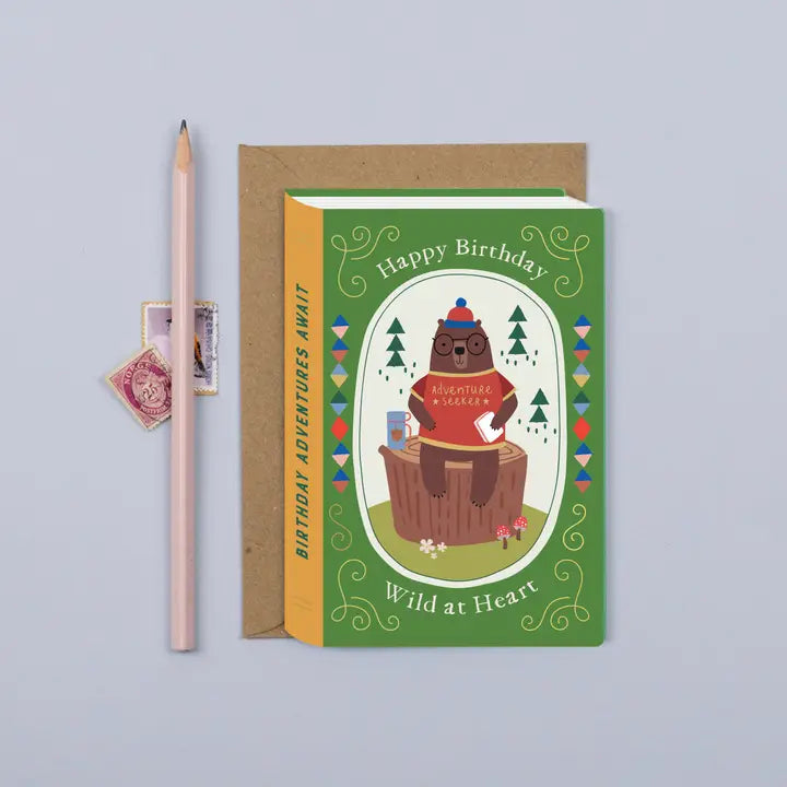 Brown bear birthday card
