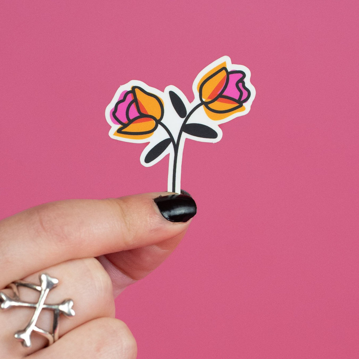 Rose stem sticker