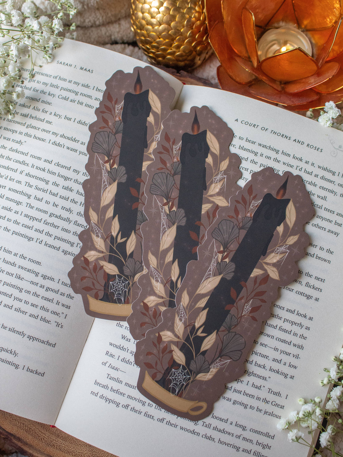 Black Flame Candle Bookmark