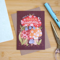 Mushroom Birthday Card, Unique Birthday Card for Men