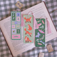 Fantasy Butterflies Bookmark, Literary Bookmark with Tassel