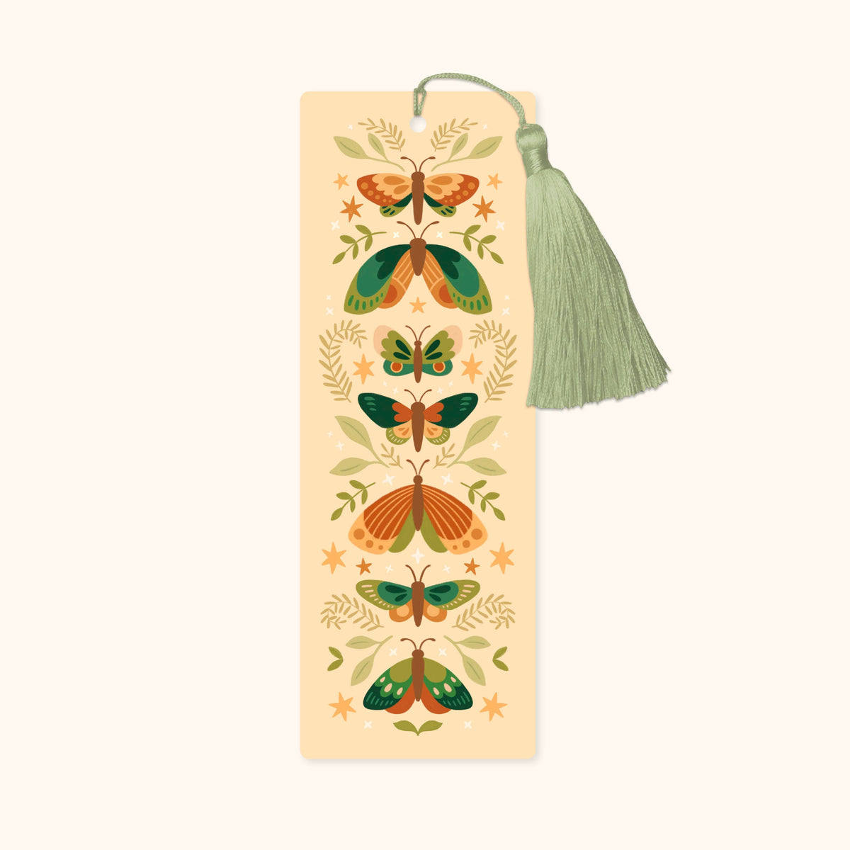 Moths Fantasy Bookmark with Tassel