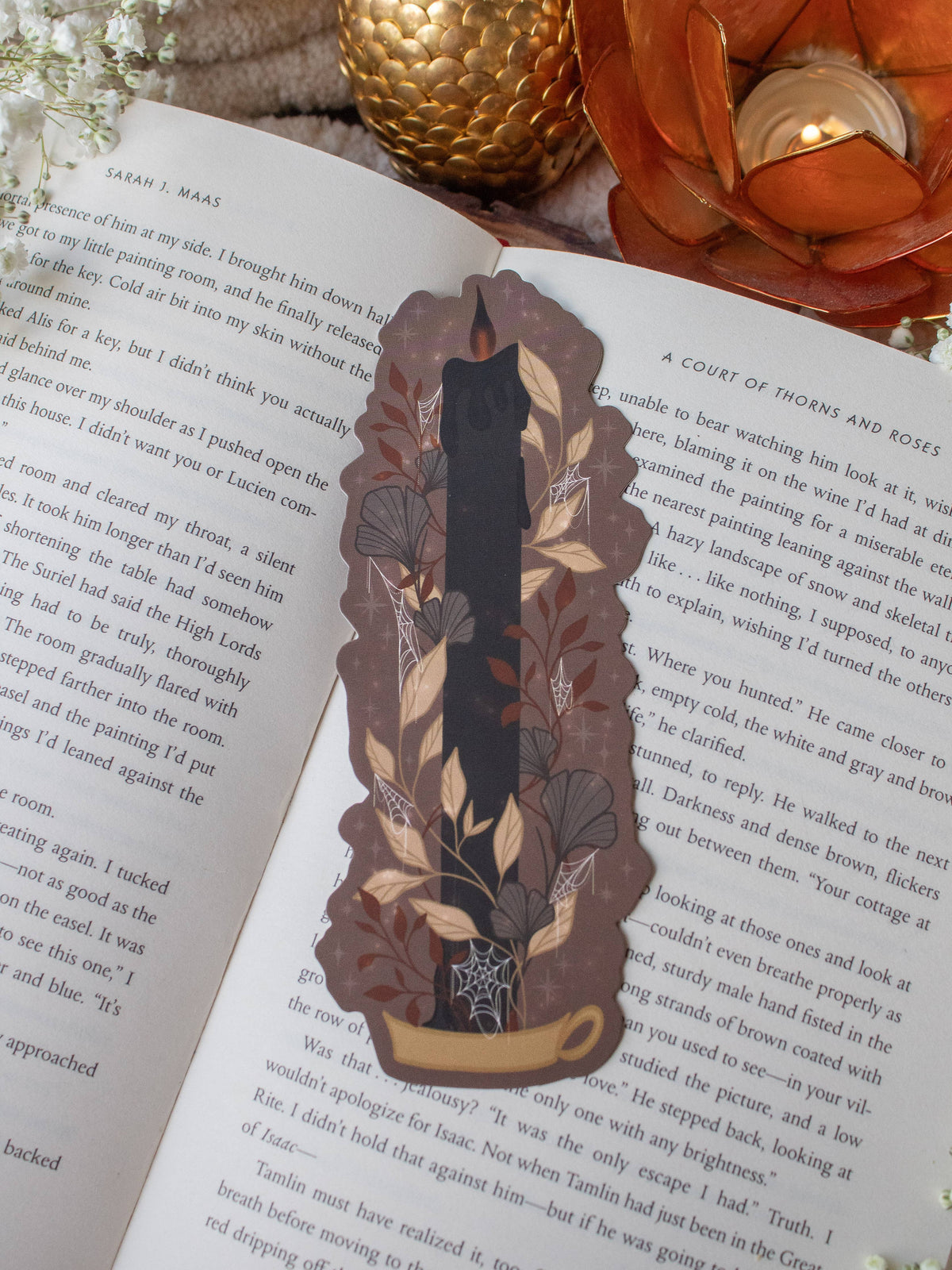 Black Flame Candle Bookmark