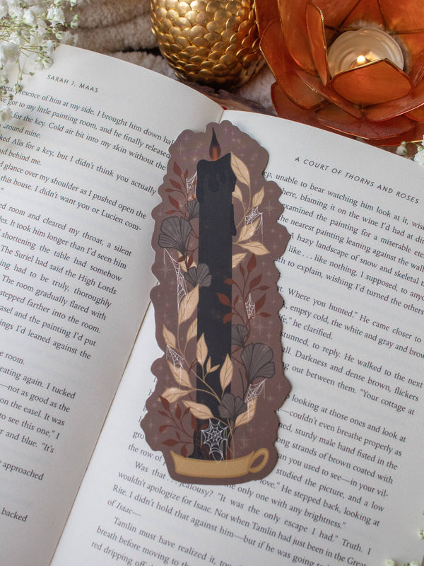 Black Flame Candle Bookmark