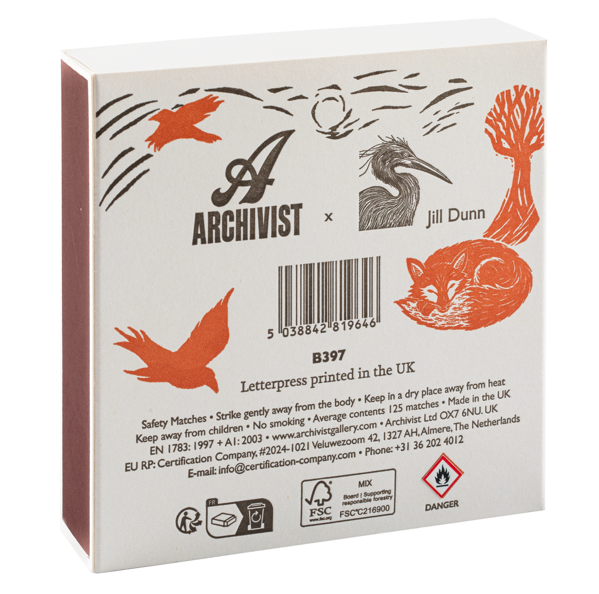 Woodland Fox | Square - Safety Matches