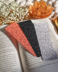 Black Floral Dragons Bookmark