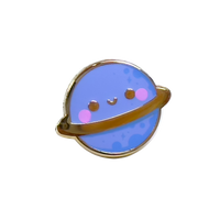 Kawaii Blue Planet Mini Enamel Pin