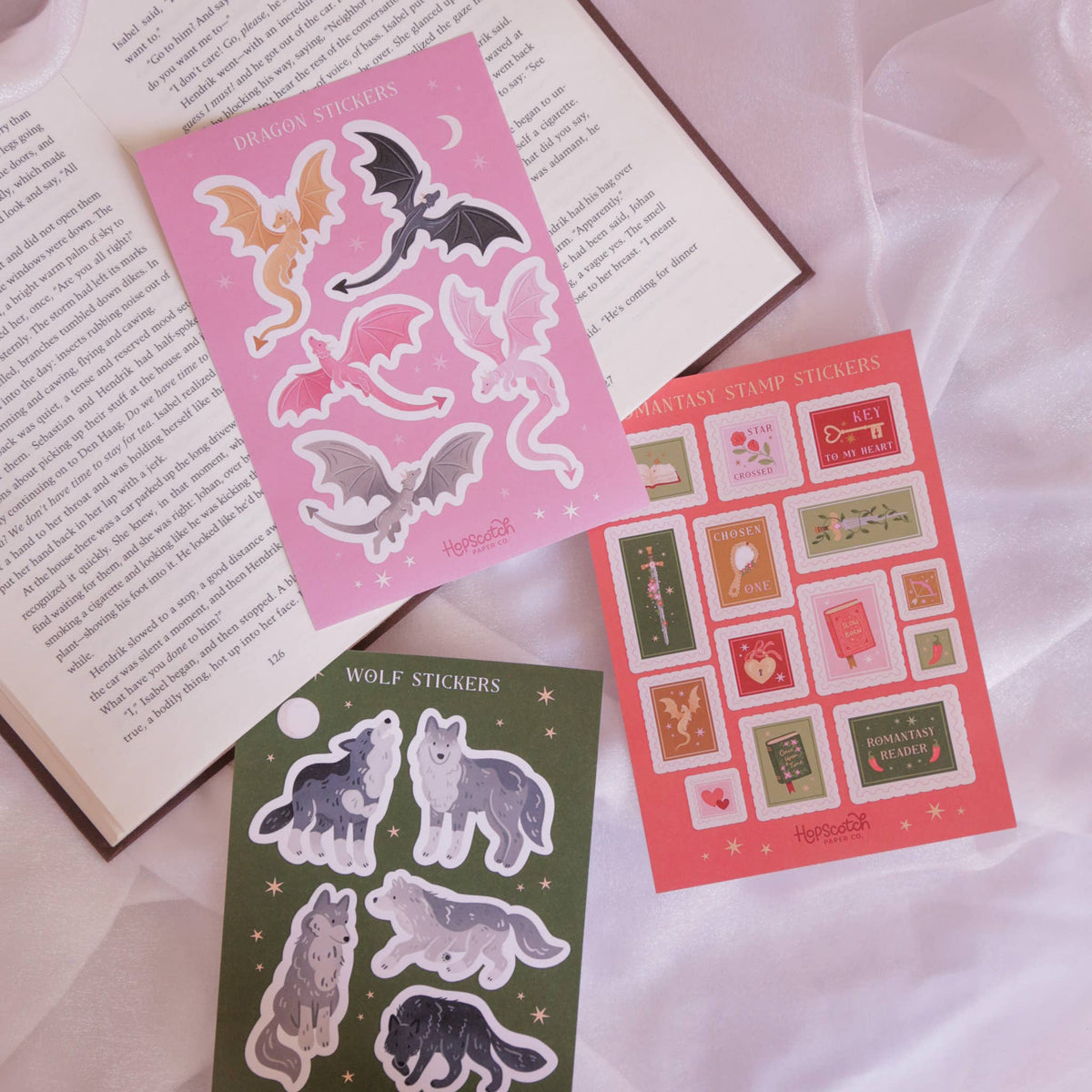 Dragon Sticker Sheet - Fantasy Book & Journaling Gifts