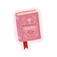Romantasy Reader Holographic Vinyl Sticker - Book Sticker
