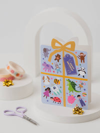 Wrapped in Wonder Toy Themed Kids Birthday Card with Foil