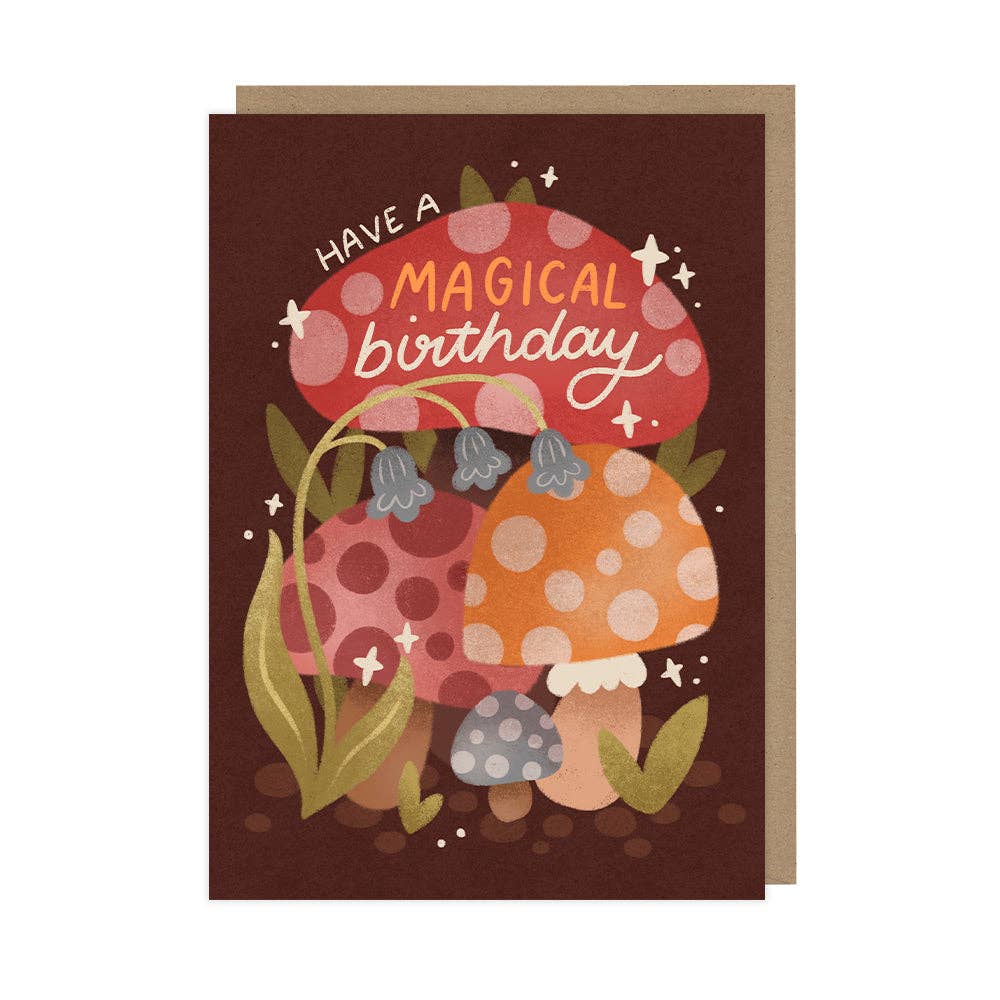 Mushroom Birthday Card, Unique Birthday Card for Men