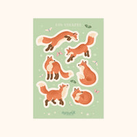 Foxes Sticker Sheet - Fantasy Book Gifts