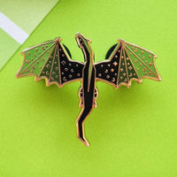 Dragon enamel pin (green)