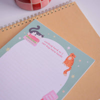 Cat Books Notepad – Literature Stationery Gifts