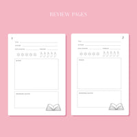 Romantasy Reading Journal – Literary 50 Book Review Notebook
