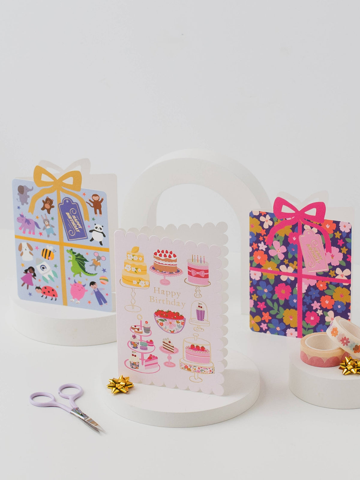 Wrapped in Wonder Toy Themed Kids Birthday Card with Foil