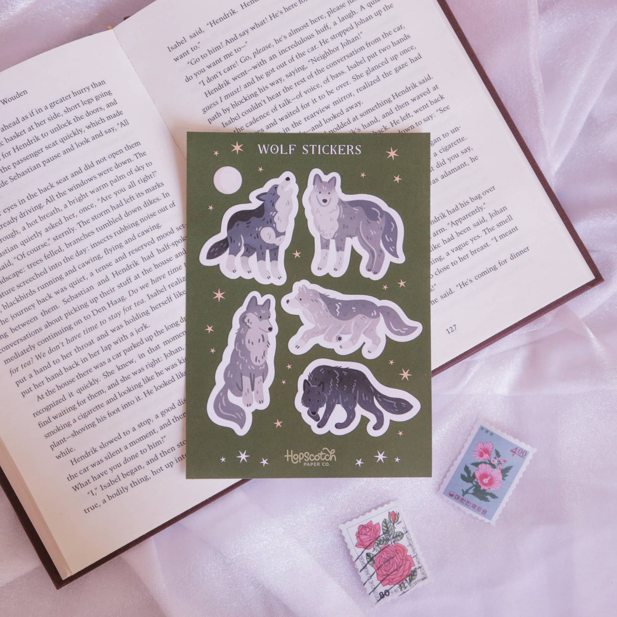 Wolves Sticker Sheet - Fantasy Book & Journaling Gifts
