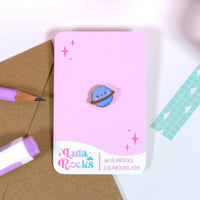 Kawaii Blue Planet Mini Enamel Pin