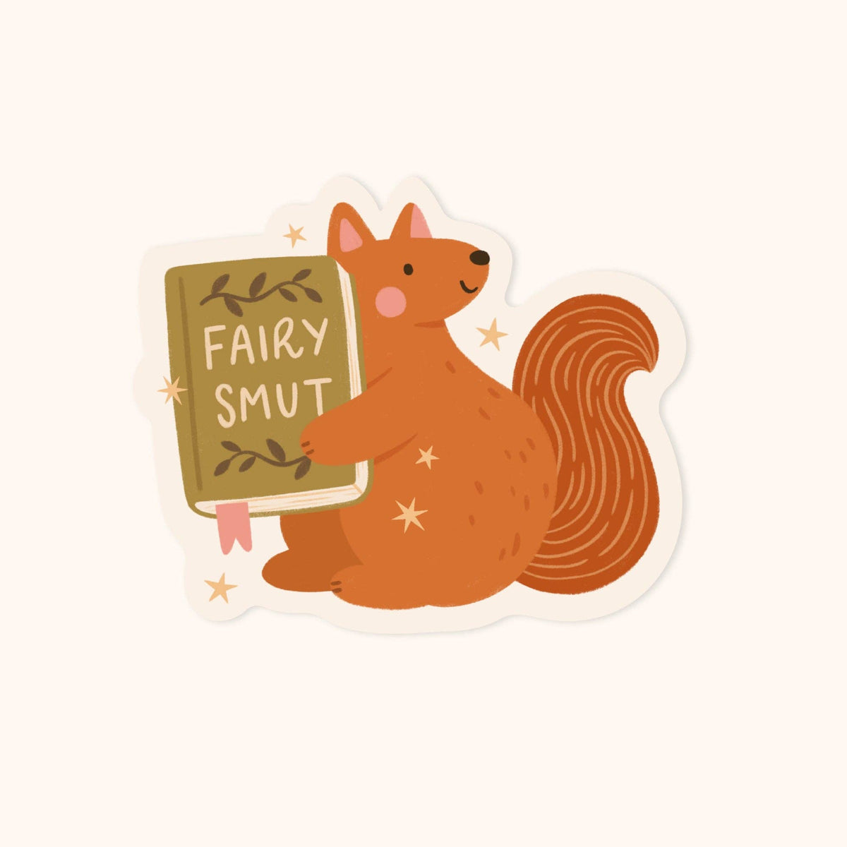Squirrel Bookish Vinyl Sticker - Fairy Smut
