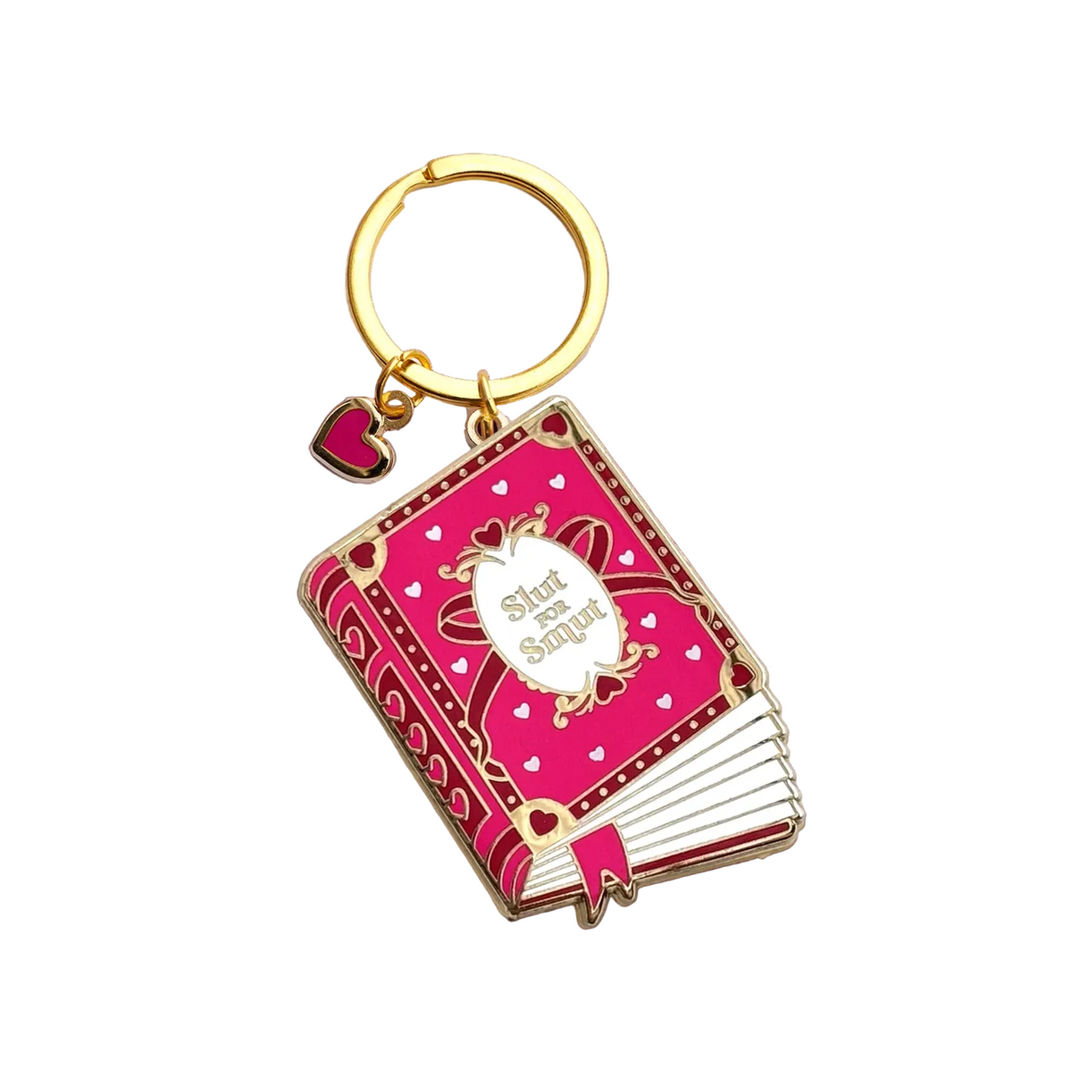 Pink slut for smut keyring