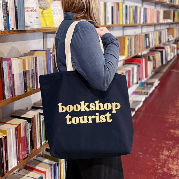Bookshop Tourist - Midnight Blue Tote Bag