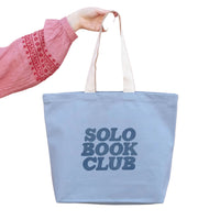 Solo Book Club - Light Blue Canvas Tote Bag