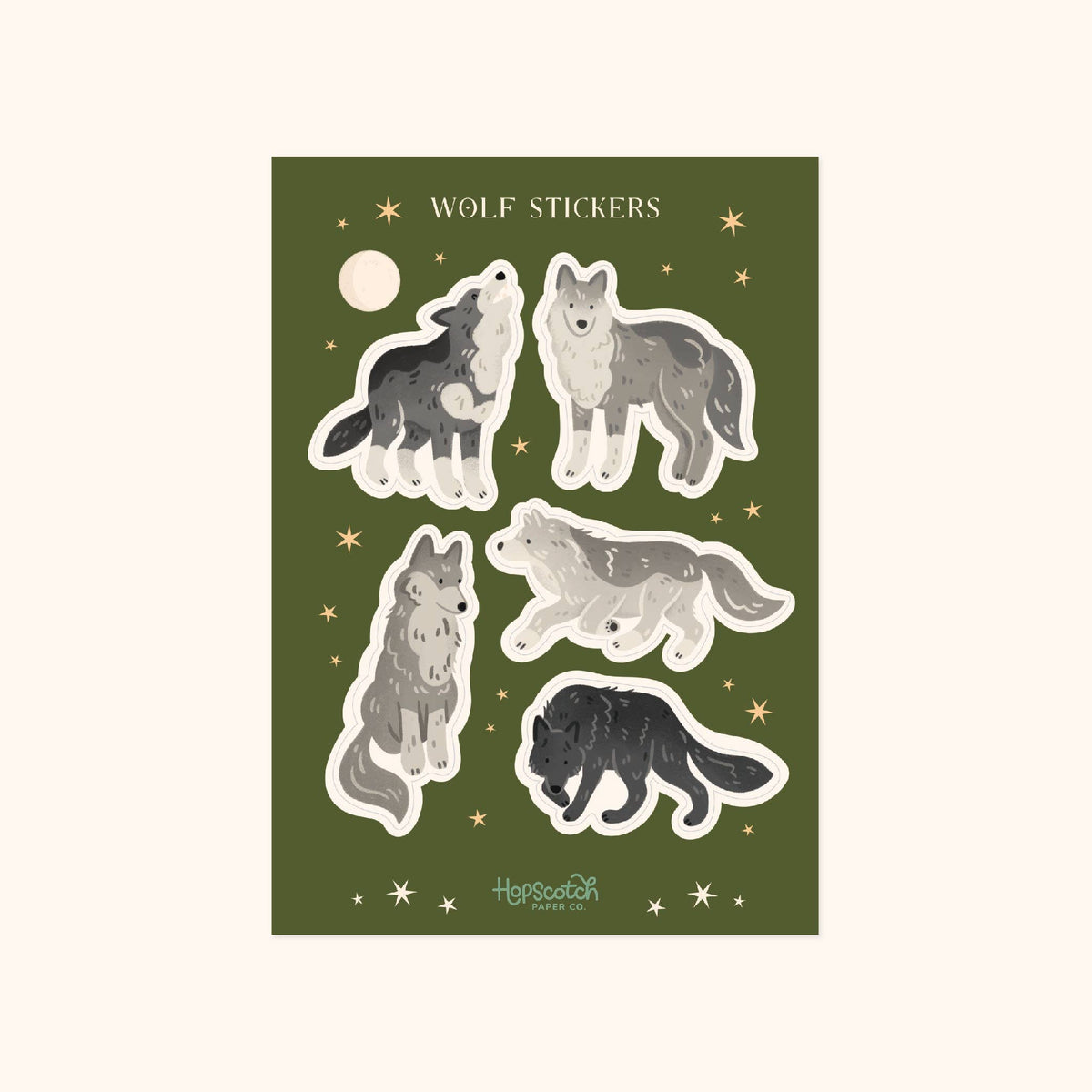 Wolves Sticker Sheet - Fantasy Book & Journaling Gifts
