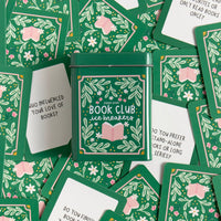 Book Club Ice Breakers Game - Deck of Cards + Storage Tin