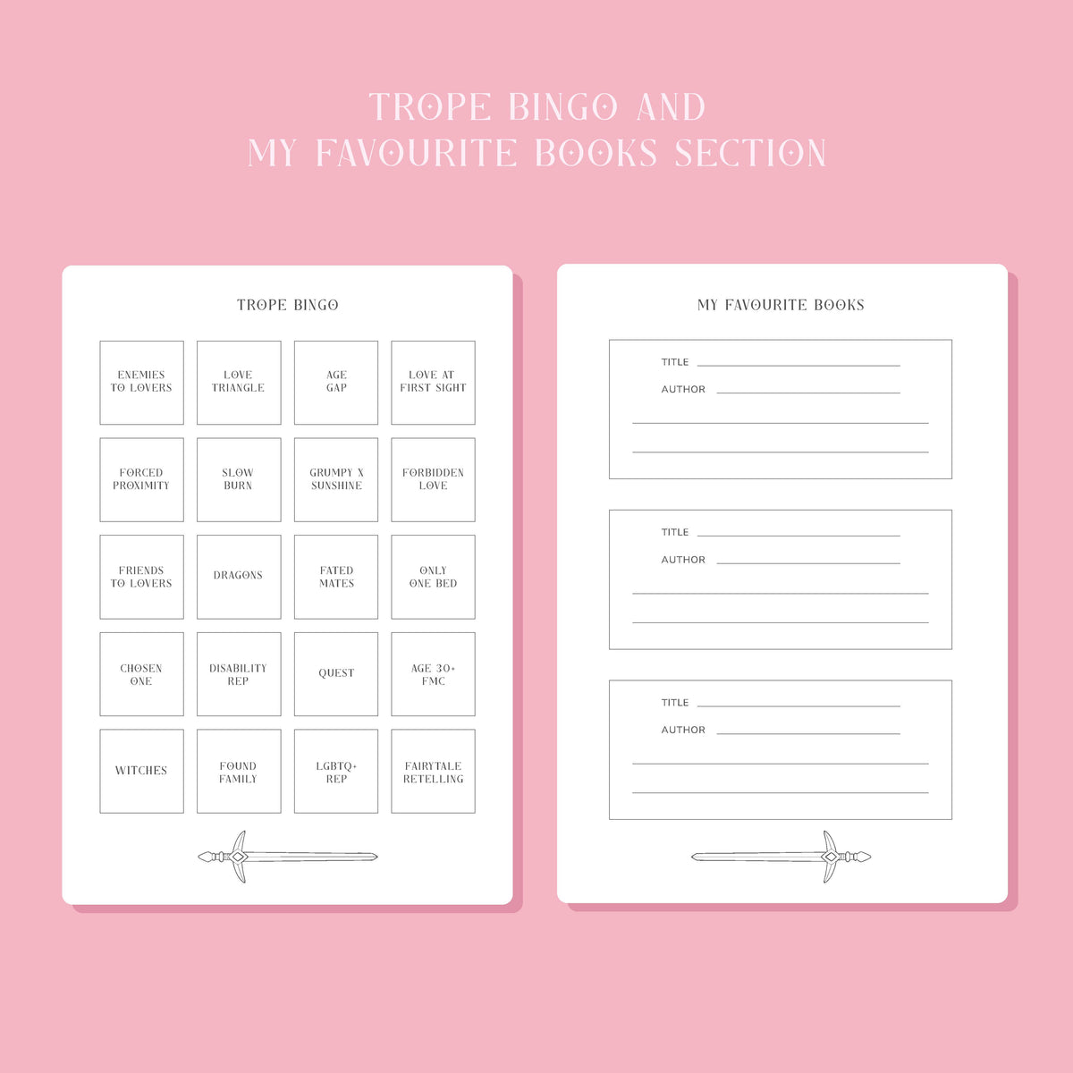Romantasy Reading Journal – Literary 50 Book Review Notebook