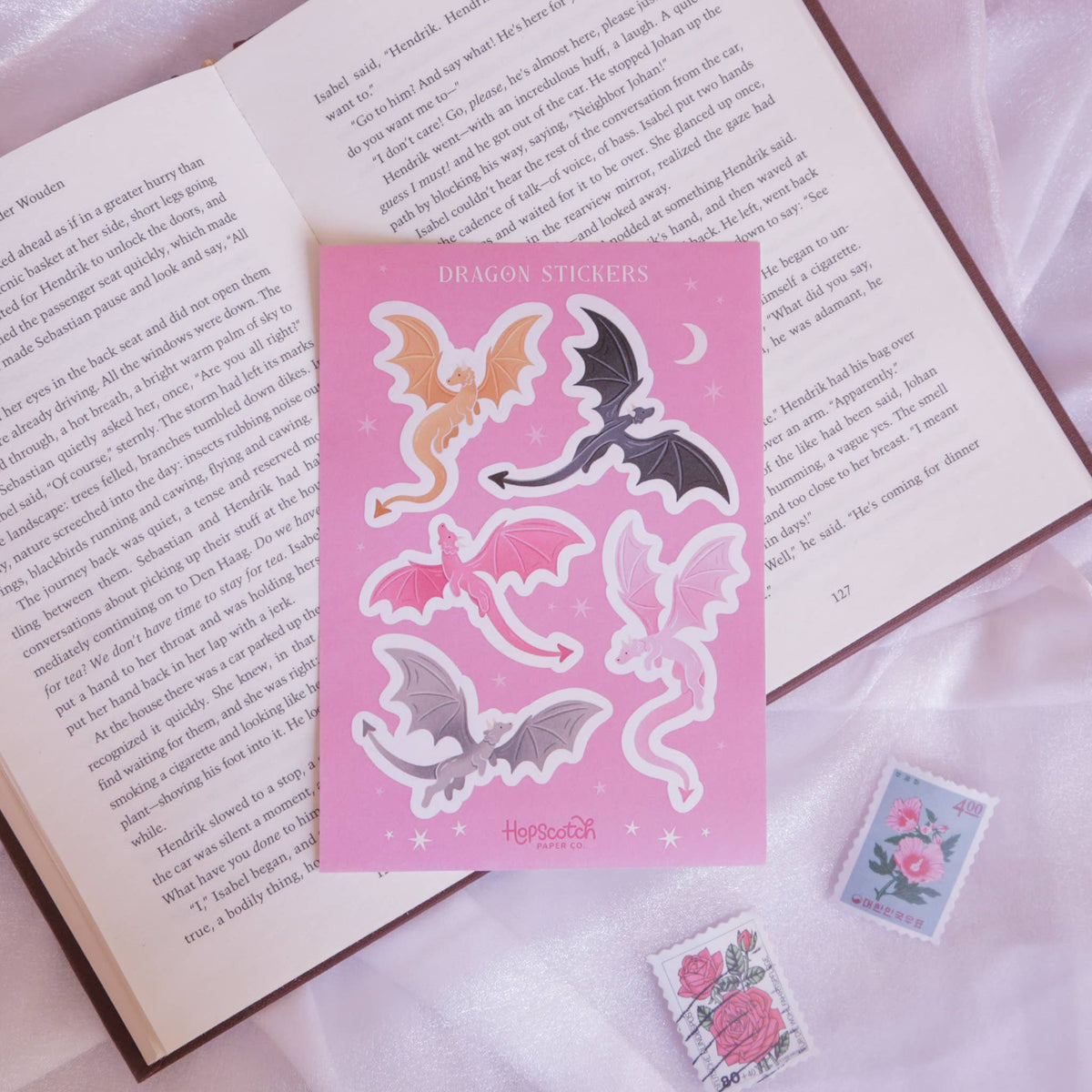 Dragon Sticker Sheet - Fantasy Book & Journaling Gifts