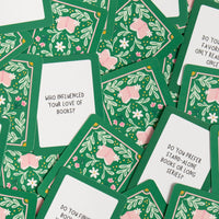 Book Club Ice Breakers Game - Deck of Cards + Storage Tin