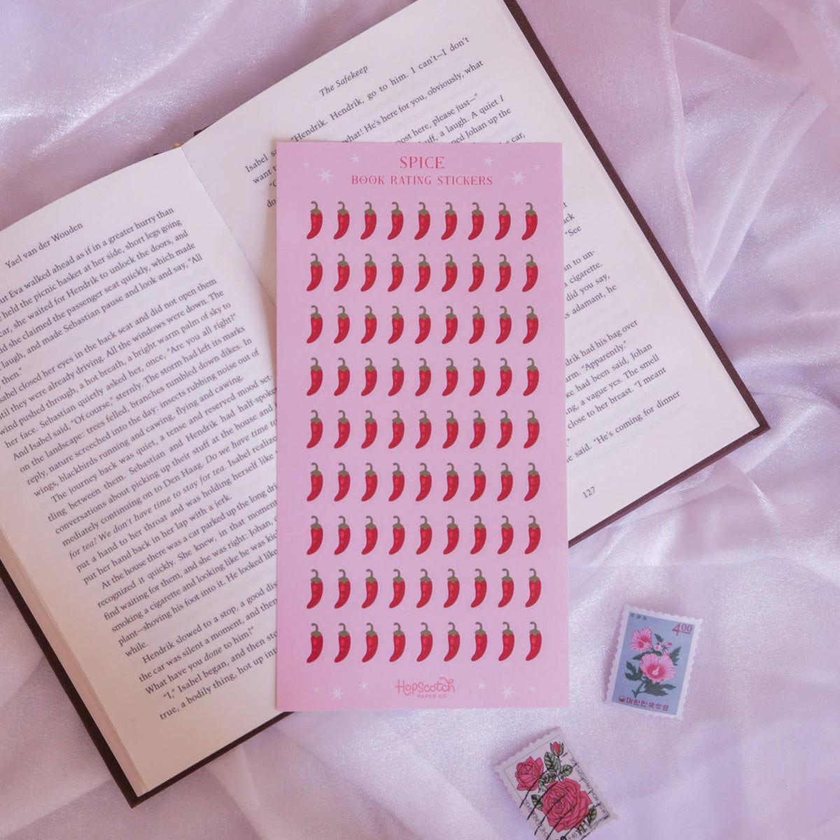 Spice Rating Sticker Sheet - Fantasy Reading Journal Gifts