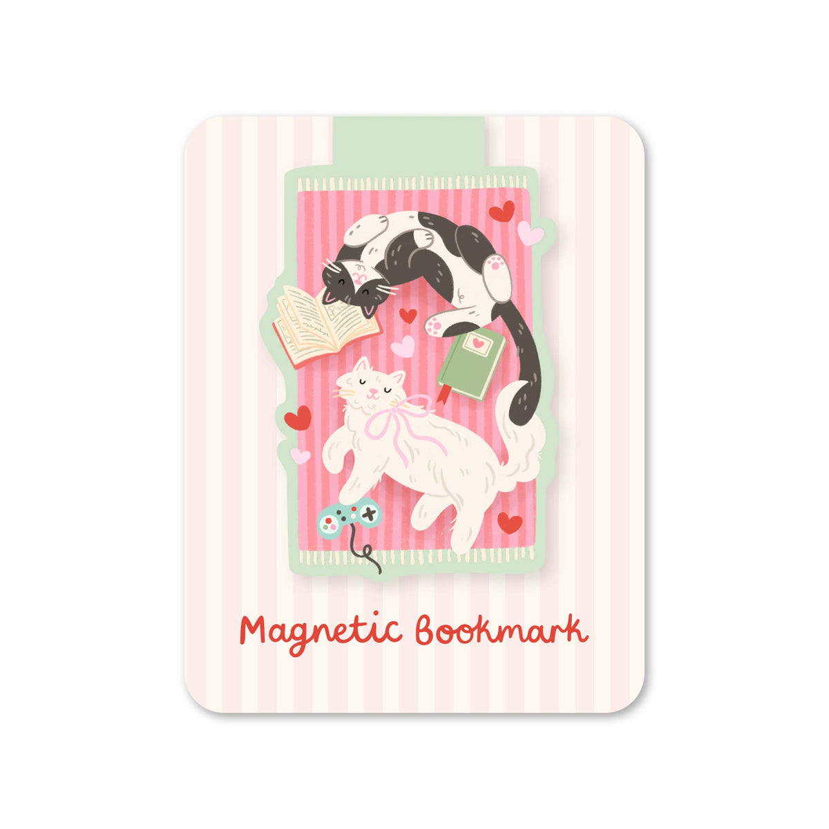 Cosy Cats Magnetic Bookmark – Cute Cat Reading Accessory