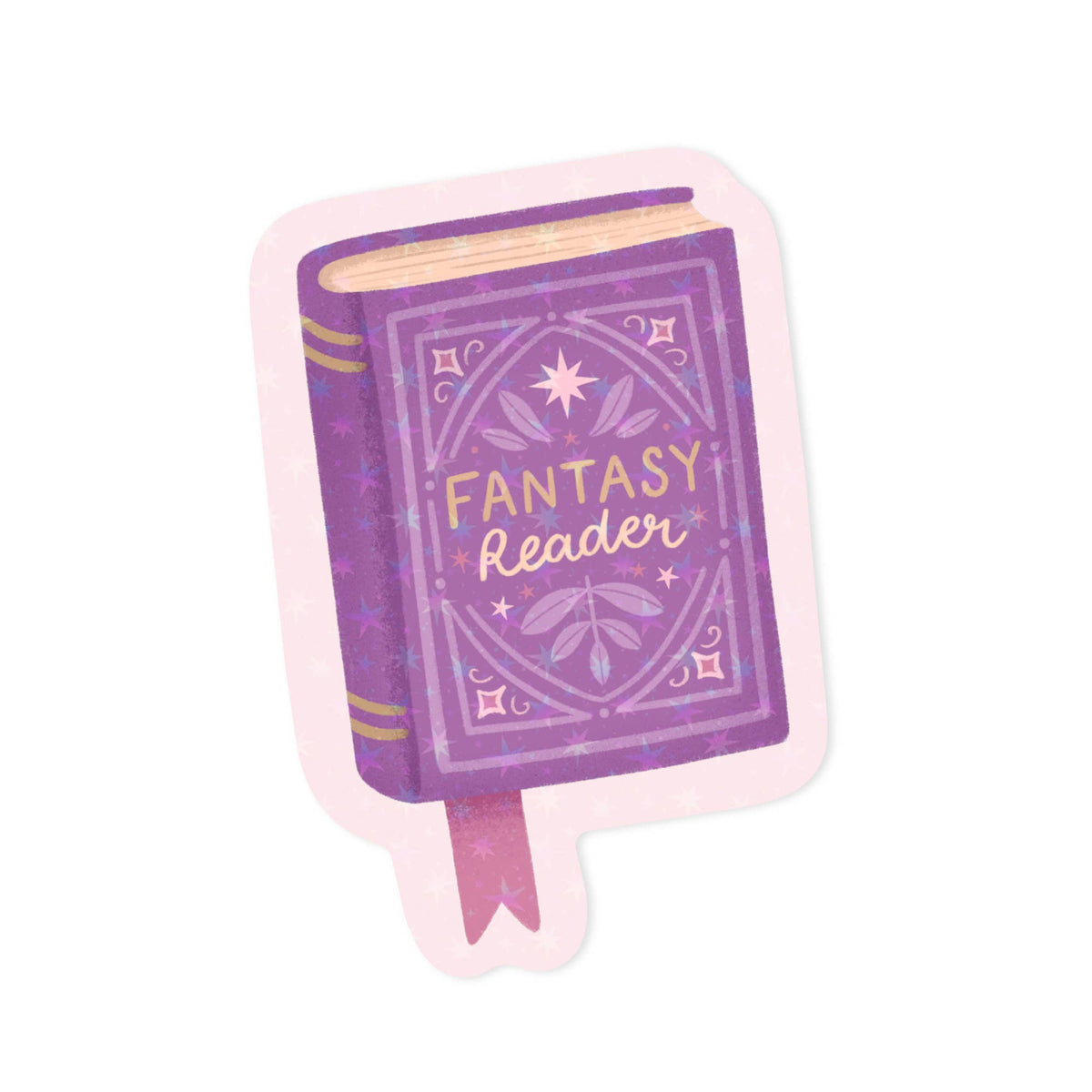 Fantasy Reader Holographic Vinyl Sticker - Book Sticker