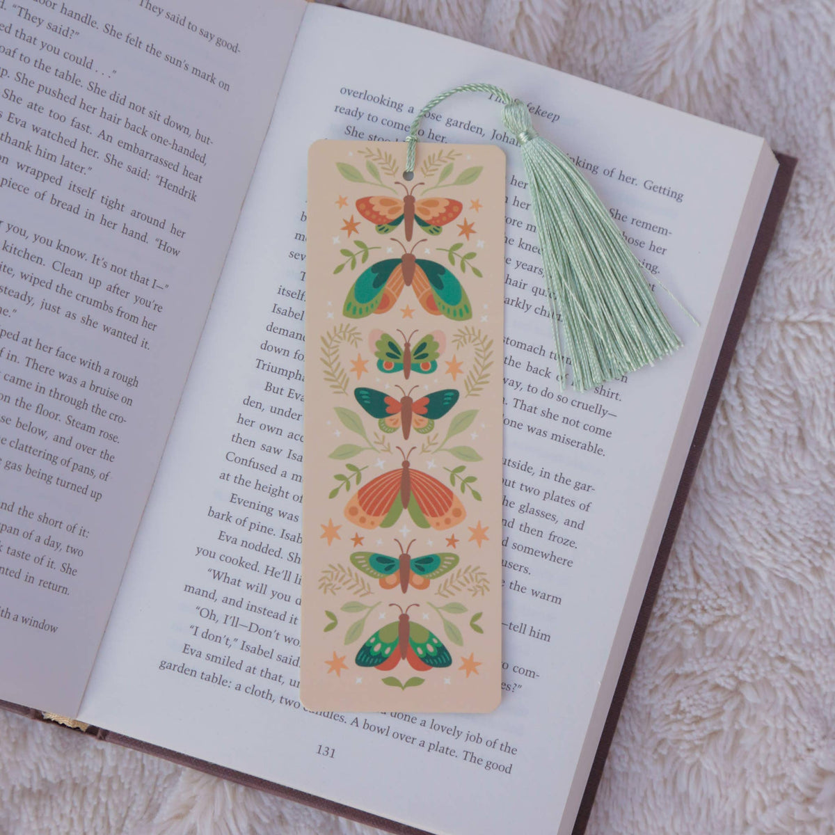 Moths Fantasy Bookmark with Tassel