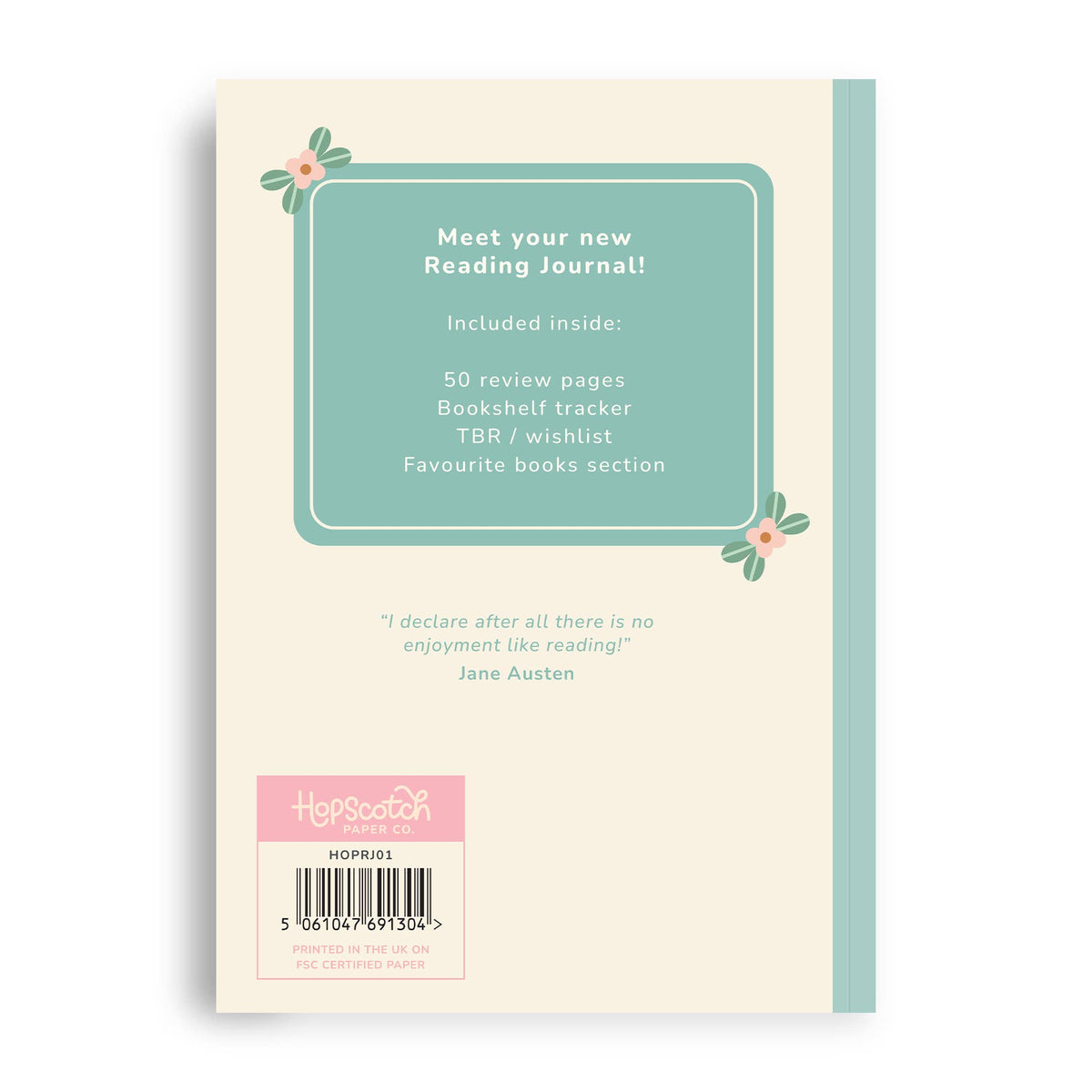 Reading Journal – 50 Page Book Review Notebook