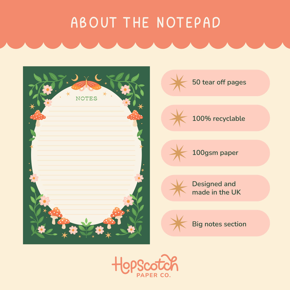 Forest Realm Notepad – Literature Stationery Gifts
