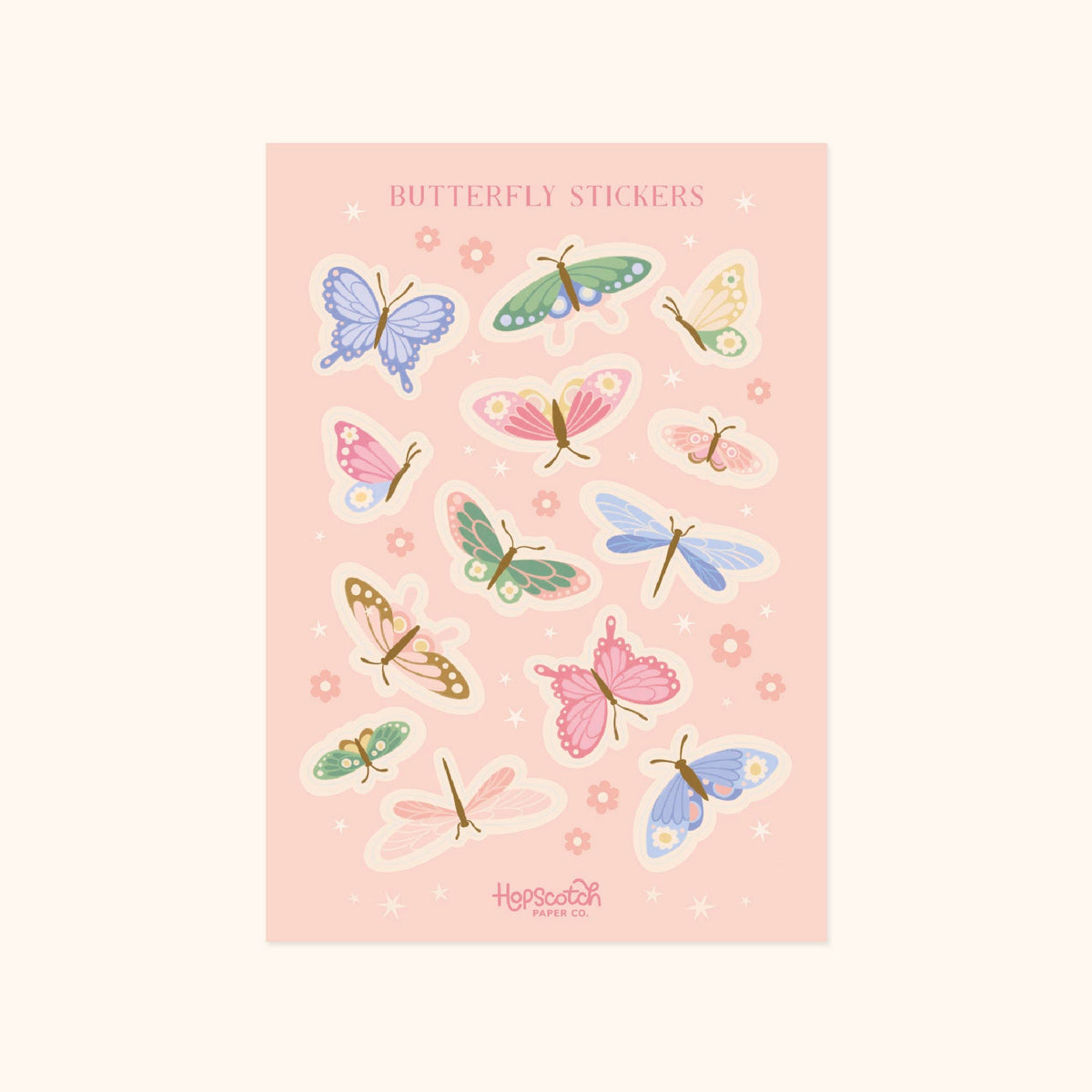 Butterflies Sticker Sheet - Fantasy Book Gifts