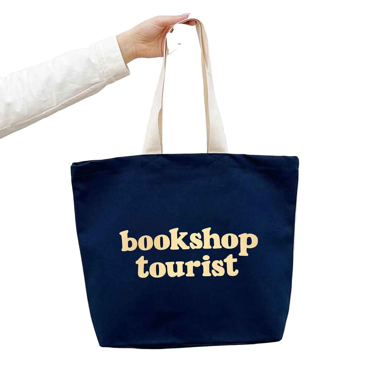 Bookshop Tourist - Midnight Blue Tote Bag