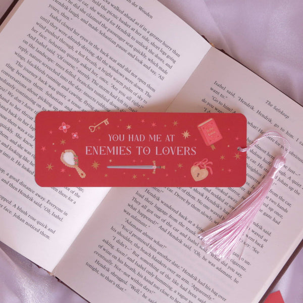 Enemies To Lovers Bookmark, Romantasy Bookmark with Tassel