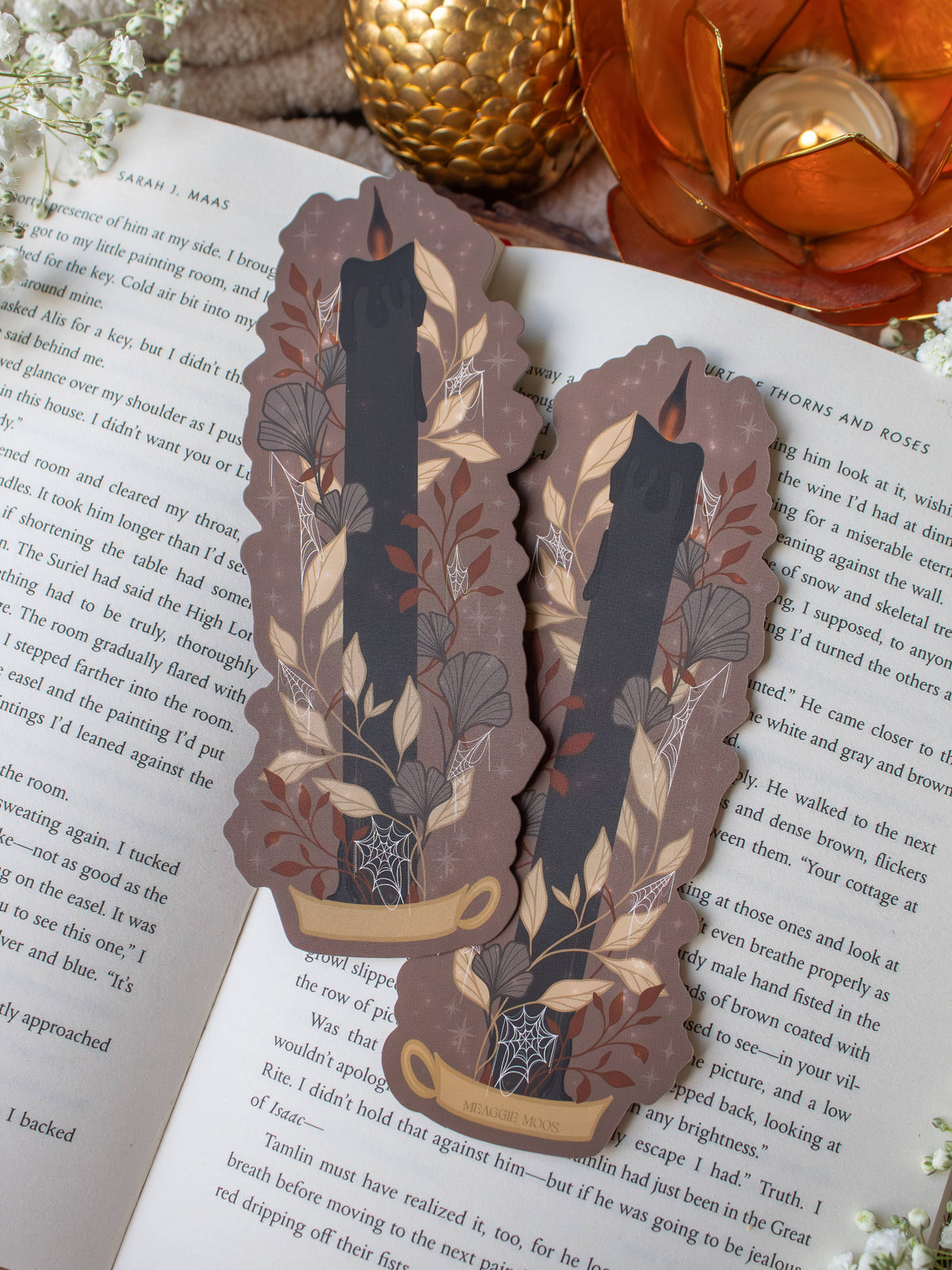 Black Flame Candle Bookmark