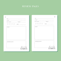 Whimsical Reading Journal – Literary 50 Book Review Notebook