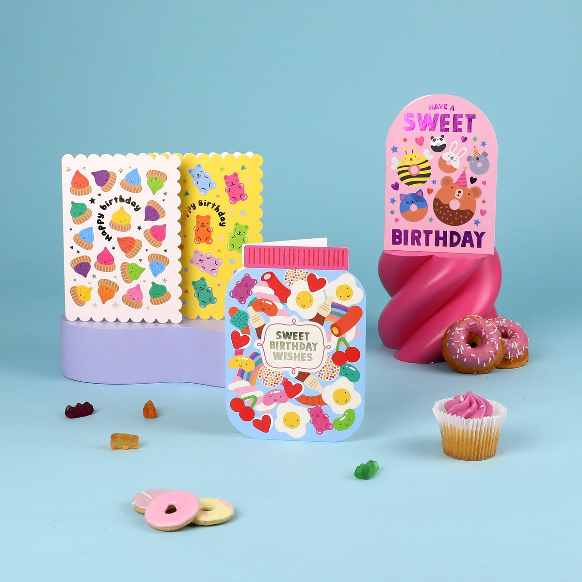 Scalloped Iced Gems Kids Birthday Card