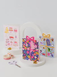 Wrapped in Wonder Toy Themed Kids Birthday Card with Foil