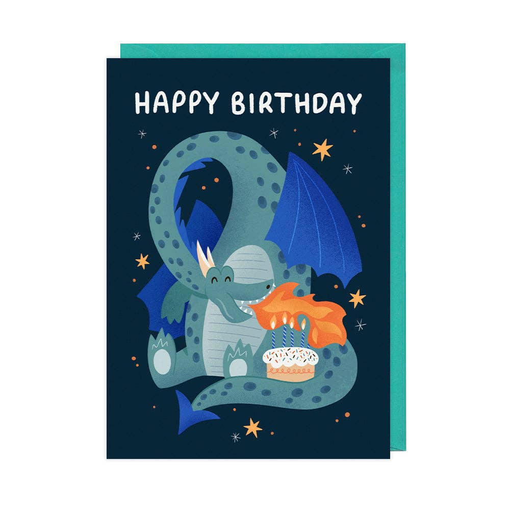Dragon Birthday Card - Cute Fantasy Birthday Card