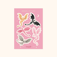 Dragon Sticker Sheet - Fantasy Book & Journaling Gifts