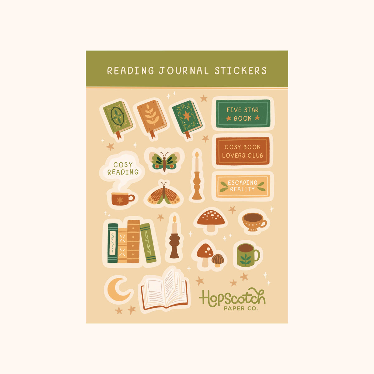 Forest Reading Journal Sticker Sheet - Fantasy Journaling