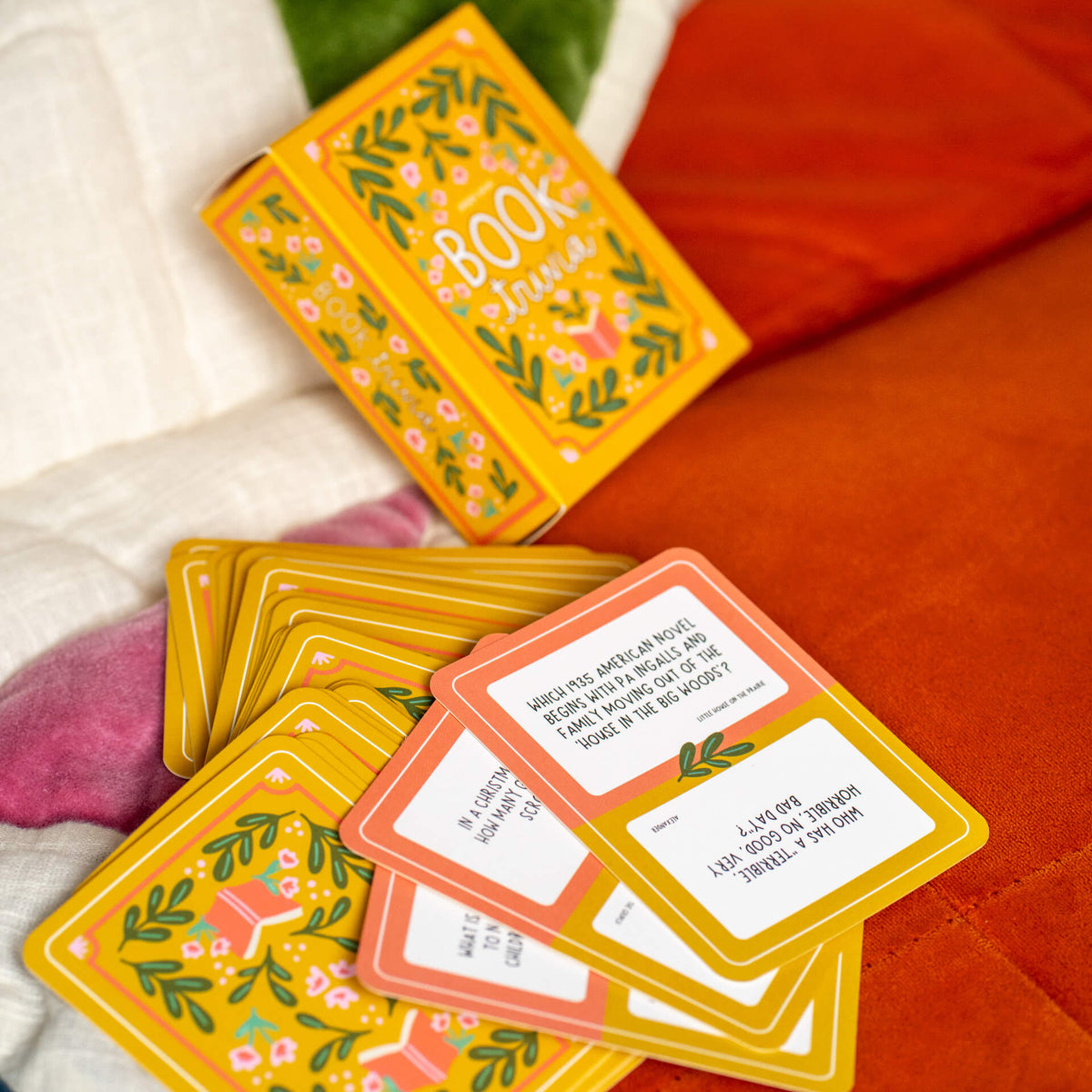 Book trivia cards